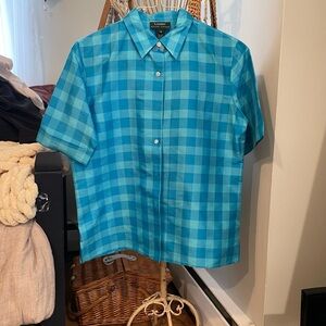 Ralph Lauren Blue Plaid women’s  top M
